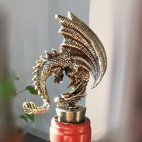 img 3 attached to 🐉 Gothic Metal Alloy Dragon Wine Stopper - Decorative Bottle Stopper for Dragon Gift and Party Décor