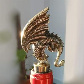 img 1 attached to 🐉 Gothic Metal Alloy Dragon Wine Stopper - Decorative Bottle Stopper for Dragon Gift and Party Décor