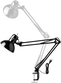 img 3 attached to 💡 Globe Electric Architect 32-Inch Swing-Arm Clamp-On Lamp with Black Finish and LED Bulb Included