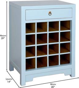 img 2 attached to 🍷 Aqua Vintage Revival Porthos Home Wine Cabinet End Table