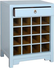 img 3 attached to 🍷 Aqua Vintage Revival Porthos Home Wine Cabinet End Table