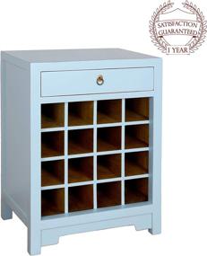 img 1 attached to 🍷 Aqua Vintage Revival Porthos Home Wine Cabinet End Table