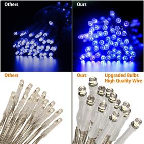 img 3 attached to 33FT 100 LED Battery Operated Fairy String Lights – Blue | Waterproof, Timer, Memory Function, 8 Lighting Modes | for Indoor Outdoor Xmas Halloween Wedding