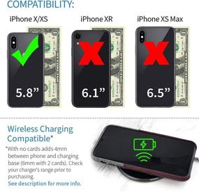 img 3 attached to Dockem IPhone X/XS Wallet Case: Built-In Metal Plate For Magnetic Mounting &Amp Cell Phones & Accessories