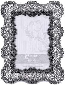 img 4 attached to 📸 Sabella Lace Metal Picture Frame 4x6 Silver - Malden International Designs 5369-46: A Perfect Blend of Elegance and Style!