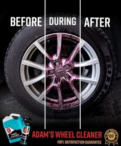 img 3 attached to 🚘 Adam's Wheel Cleaner 16oz: Powerful Spray for Car Wash Detailing, Rim Cleaner & Brake Dust Remover on Chrome, Clear Coated, & Plasti Dipped Wheels - Safe Formula for use with Wheel Brush