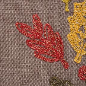 img 2 attached to DII CAMZ10647 Embroidered Leaves Perfect Thanksgiving