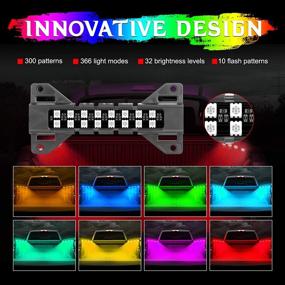 img 2 attached to 🚛 8 Pods RGB Multi-Color LED Truck Bed Lights by Niking Auto: Bluetooth-Controlled Waterproof Side Marker Light for Cargo, Off-Road Pickup, Trailer, RVs, and Boats