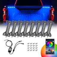 🚛 8 pods rgb multi-color led truck bed lights by niking auto: bluetooth-controlled waterproof side marker light for cargo, off-road pickup, trailer, rvs, and boats logo