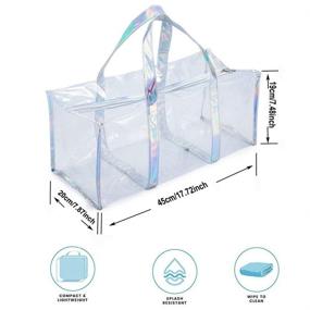 img 3 attached to 🧳 Spacious Clear PVC Travel Makeup Toiletry Storage Bag – Perfect Cosmetic and Clothes Organizer for Men and Women