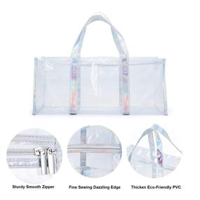 img 2 attached to 🧳 Spacious Clear PVC Travel Makeup Toiletry Storage Bag – Perfect Cosmetic and Clothes Organizer for Men and Women