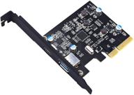 usb 3.1 gen 2 pci-адаптер с высокой скоростью с type a+type c портами для windows & linux - чипсет asmedia, скорость передачи 10 гбит/с логотип