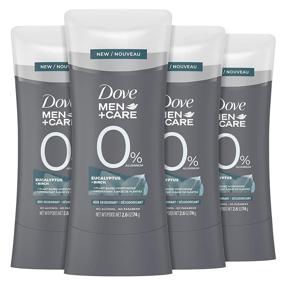 img 4 attached to Dove Men+Care 0% Aluminum Deodorant Stick: Naturally Derived Eucalyptus+Birch Moisturizer, 2.6oz, 4 Count