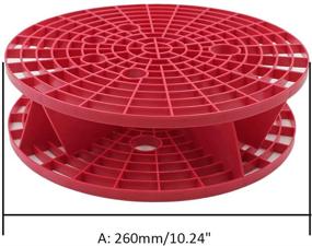 img 3 attached to 🧽 BokWin 10-дюймовая вставка ведра для автомойки автомобилей - предотвращение царапин, отделение грязи и повышение эффективности мойки автомобиля! (Набор из 2-х, красный)