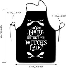 img 3 attached to 🧙 Halloween Chef Aprons Kitchen Gift - Enter the Witch's Lair with These Aprons!
