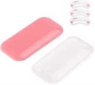 🛏️ coobbar 2pcs reusable eye lash pads: efficient eyelash extension holder in clear and pink logo