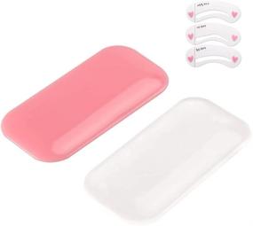 img 4 attached to 🛏️ Coobbar 2pcs Reusable Eye Lash Pads: Efficient Eyelash Extension Holder in Clear and Pink