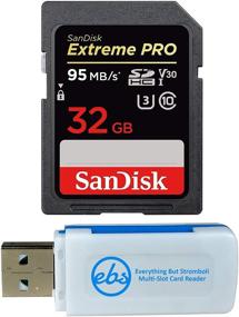 img 2 attached to SanDisk 32GB SDHC Extreme Pro Memory Card with Canon EOS R, M50, M100 Mirrorless Camera Compatibility and 4K V30 UHS-I (SDSDXXG-032G-GN4IN), includes Everything But Stromboli (TM) Combo Reader