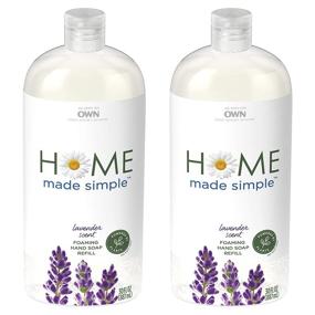 img 4 attached to 🧼 Home Made Simple Foaming Hand Soap Refill, Lavender Scent, 30 Fluid Ounce (Twin Pack): Refresh & Refill your Hand Soap with Ease!