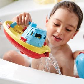 img 3 attached to Green Toys Tugboat Blue - Eco-Friendly and Safe Bath Toy for Kids