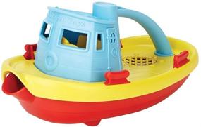 img 4 attached to Green Toys Tugboat Blue - Eco-Friendly and Safe Bath Toy for Kids