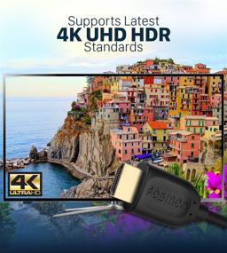 img 1 attached to High-Speed Gold-Plated Fosmon 4K HDMI Cable - Supports Ultra HD 2160p@30Hz, 3D HD 1080p, Fire TV, Apple TV, Ethernet, Audio Return, Xbox, Playstation, PS3, PS4, PC