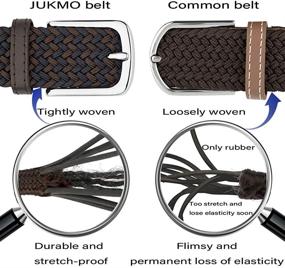 img 3 attached to 👔 JUKMO Elastic Braided Stretch Men's Accessory and Belt Collection