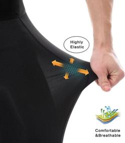 img 3 attached to Maximize Your Athletic Performance with Niksa's Quick Dry Compression Shorts for Men - 3 Pack in Black