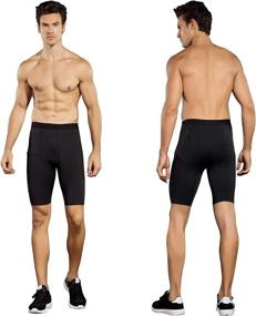 img 1 attached to Maximize Your Athletic Performance with Niksa's Quick Dry Compression Shorts for Men - 3 Pack in Black