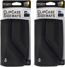 img 4 attached to 📱 Nite Ize Clip Case Sideways Black XL Rugged Nylon Phone Holster (2-Pack) - Secure and Durable Phone Holder for Extra-Large Devices