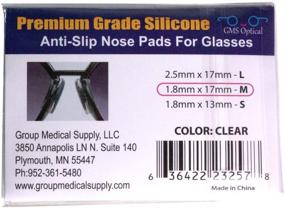 img 3 attached to ⚫️ GMS Optical Non-Slip Nose Pads for Glasses - Premium Grade Silicone, Clear (1.8mm X 17mm), Pack of 10 Pairs