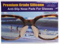 ⚫️ gms optical non-slip nose pads for glasses - premium grade silicone, clear (1.8mm x 17mm), pack of 10 pairs logo