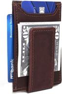 💼 caramel leather pocket wallet for men: effective blocking, stylish accessory for cards & cash logo