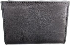 img 1 attached to 👔 Premium Lambskin Bifold Wallet: Stylish Black Leather Men's Accessory