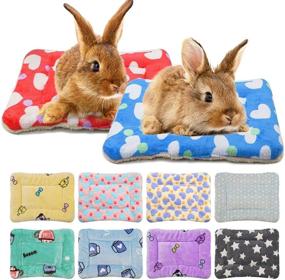 img 4 attached to 🐰 Rypet Small Animal Bed 2PCS - Winter Warm Fleece Sleep Pad for Small Animals - Rabbit Guinea Pig Hamster Squirrel Hedgehog Bunny Chinchilla - Random Color