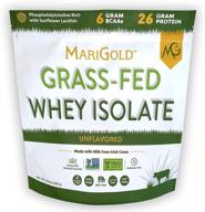 🥛 premium marigold grass-fed whey isolate protein powder - unflavored 2lb: pure, cold processed, micro filtered, non-gmo, rbgh free, soy & gluten free, lactose free, easy-to-mix logo