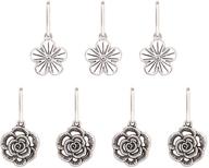 🌸 7 pack of ascrafter alloy flower zipper pulls charms for jackets, purses, and backpacks logo