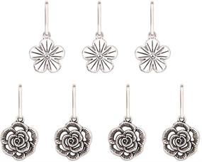 img 4 attached to 🌸 7 Pack of Ascrafter Alloy Flower Zipper Pulls Charms for Jackets, Purses, and Backpacks