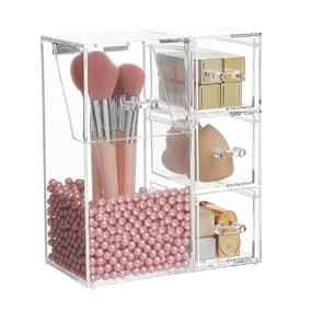 img 4 attached to HOSEN Organizer Dust Proof Cosmetic Organizer