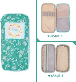 img 3 attached to 📚 Twinkle Club Cute Big Capacity Pencil Case: Stylish Lace Pattern Pen Bag in Green