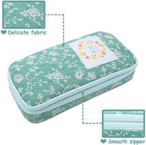 img 1 attached to 📚 Twinkle Club Cute Big Capacity Pencil Case: Stylish Lace Pattern Pen Bag in Green