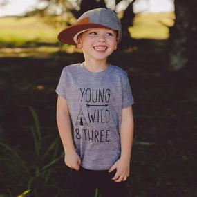 img 3 attached to 👦 Three Young Wild Gray Children Birthday Brother Twin Letter Print T-Shirts