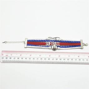 img 2 attached to 🥎 Infinity Girls Softball Bracelet - Perfect Softball Charm Bracelet Gift for Girls, Women, Softball Lovers
