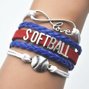 img 3 attached to 🥎 Infinity Girls Softball Bracelet - Perfect Softball Charm Bracelet Gift for Girls, Women, Softball Lovers