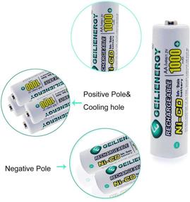 img 2 attached to ⚡️ GEILIENERGY Solar Light AA Ni-CD 1000mAh Rechargeable Batteries - Long-lasting Power for Solar Lights - Pack of 8