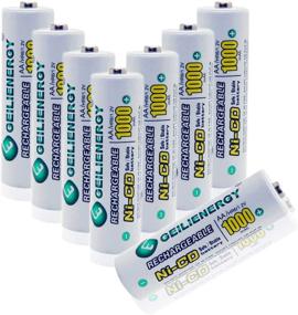 img 4 attached to ⚡️ GEILIENERGY Solar Light AA Ni-CD 1000mAh Rechargeable Batteries - Long-lasting Power for Solar Lights - Pack of 8