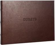📚 rustico brown 8.5 x 6.75-inch guest book with post option logo