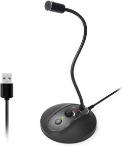 img 4 attached to Plug&amp;Play USB Computer Microphone with Mute Button - Condenser Mic for Desktop, PC, Laptop, Mac, PS4 - 360° Gooseneck Design - Ideal for Recording, Dictation, YouTube, Gaming, Streaming - Omnidirectional JV601PRO