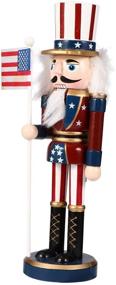 img 3 attached to 🎄 PRETYZOOM Wooden Nutcracker Figurine - Christmas Soldier Ornament for Home Garden Christmas Party Decor