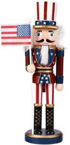 img 4 attached to 🎄 PRETYZOOM Wooden Nutcracker Figurine - Christmas Soldier Ornament for Home Garden Christmas Party Decor